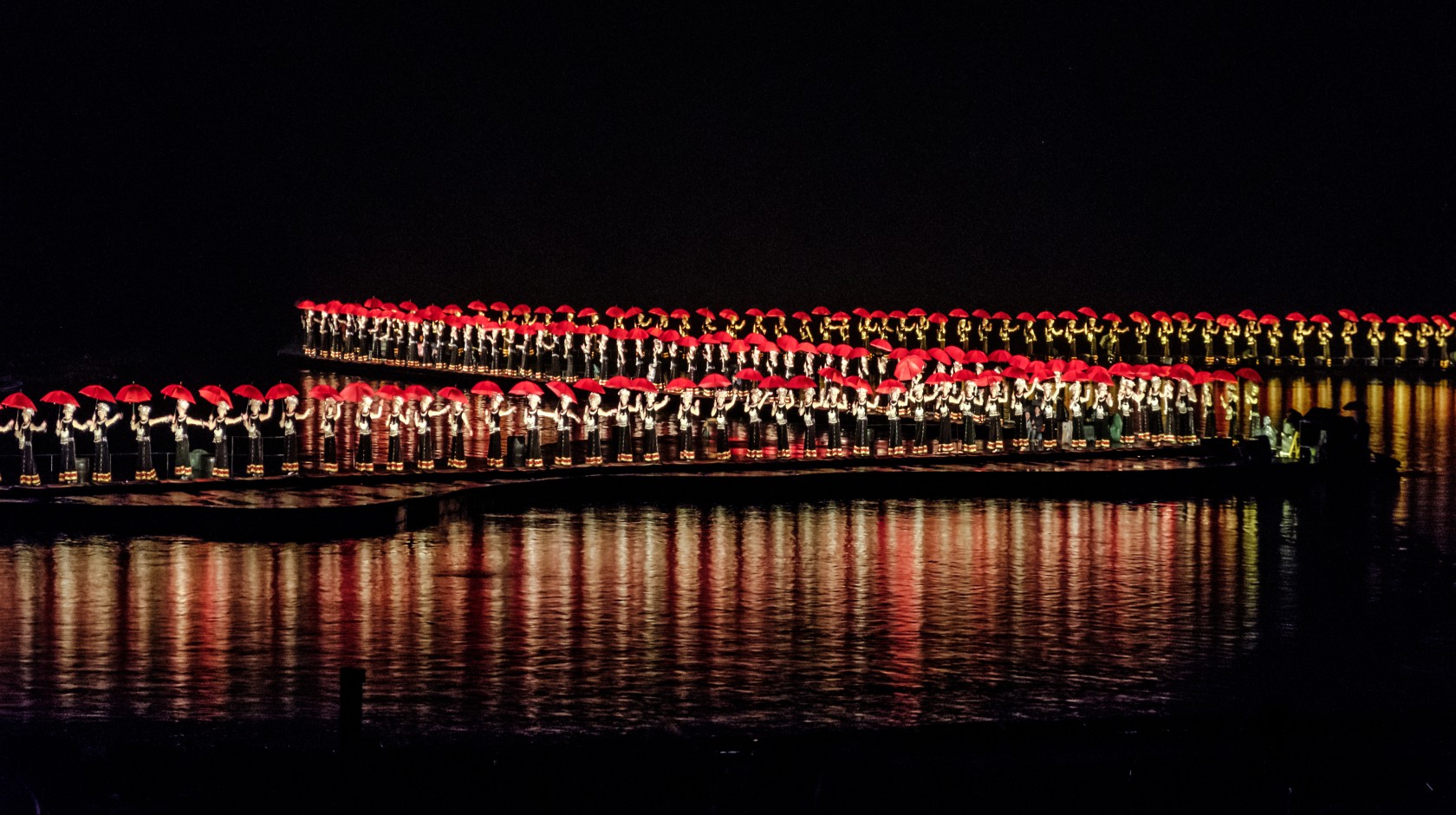 Son et Lumière show in Yangshuo evening show in Yangzhuos Century Cruises Full Image